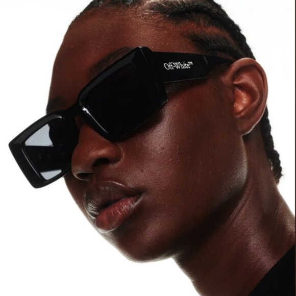 Off-White Women Sunglasses Black Grey Cat Eye OERI064 SAVANNAH 1007 BRAND NEW